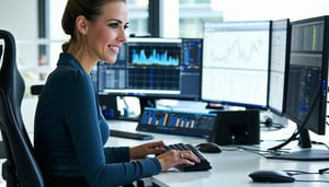 Woman providing Managed IT Services at her computer